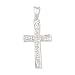 9ct White Gold 0.05ct Diamond Cross with 18 inch chain