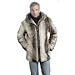 Excelled Men's Faux Fur Chinchilla Coat