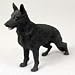 German Shepherd, Black Original Dog Figurine (4in-5in)
