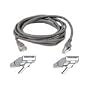 Belkin A3L791-S 25-Foot RJ45 CAT 5e Snagless Molded Patch Cable (Gray)