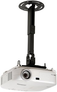Peerless PARAMOUNT Ceiling/Wall Projector Mount with Adjustable Extension PPA - Mounting kit ( extension column, ceiling plate, mounting adapter, horizontal adjuster ) for projector ( Tilt & Swivel ) - cold-rolled steel - black