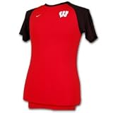 Wisconsin Badgers Nike Youth Short Sleeve Athletic Shirts - Raglan Training Tops