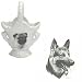 German Shepherd Basket, Porcelain by Rosalinde (4.75' tall)