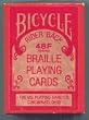 BRAILLE PLAYING CARDS BY BICYCLE - RED