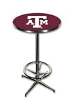 Texas A&M Chrome Pub Table 40 High 30 Diameter - NCAA Team