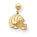 bengal31  - 14K Cincinnati Bengals Helmet Ball Post Earrings