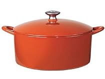 Mario Batali 6-Quart Italian Enamel-on-Cast-Iron Essentials Pot, Persimmon