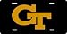 Georgia Tech Yellow Jackets Black Laser Cut License Plate - SET OF 6 - Sports Merchandise