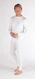 Mens Thermal Underwear Sets 2 long Sleeve Vest and 2 long Johns L WHITE