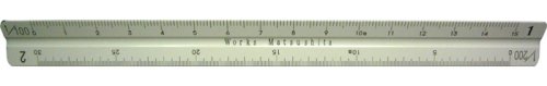 三角スケール（土地家屋調査士用)_15cm：【製図用品】：210-0080