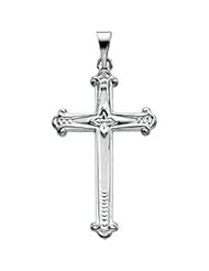 14K White Gold Dagmar Cross Pendant
