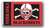 University of Nebraska Lincoln NU Huskers - House Banner / Flag - Panel Style w/Blackshirts Skull & Crossbones Logo