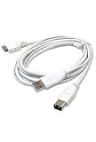 APPLE iPod Dual Retractable USB + FIREWIRE 1394 Y Cable