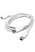 APPLE iPod Dual Retractable USB + FIREWIRE 1394 Y Cable