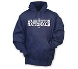 Washington Nationals Sweatshirt - Stack Hooded Navy Sweatshirt by Majestic