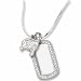 Tampa Bay Buccaneers Flag on Sterling Silver Mini Dog Tag Necklace