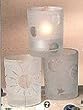 Votive Holder Cup Frosted Stars & Sun - Set of 3