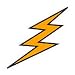GOLDEN LIGHTNING Temporary Tattoo 2x2