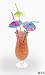 12 Hibiscus Parasol Straws