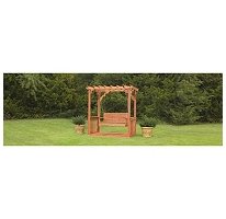 Cedar Pergola Adds Some Swing to Your Outdoor Decor