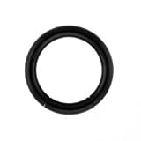 STAINLESS STEEL ANODIZED BLACK SEGMENT RING Gauge: 10, Ball Size: , Length: 13mm Sold as a Pair