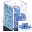 Polyhedral 7-Die Borealis Dice Set - Sky Blue with White