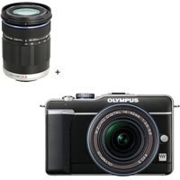 OlympusE-PL1-Digitalcamera-mirrorlesssystem-12.3Mpix-OlympusM.ZuikoDigital14-42mmandZuikoDigital40-150mmlenses-opticalzoom:3x-supportedmemory:SD,SDHC-black