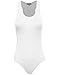 FPT Womens Basic Tank Top Bodysuit WHITE SMALL