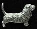 Pewter Basset Hound Pin