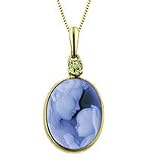 Genuine Agate Heaven's Gift Cameo & Peridot Pendant