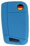 Silicone Key FOB Cover Protective Key Cover for Volkswagen Golf 7 MKVll (Light Blue)