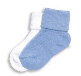 Childrens Toyshop  Toys : Twin Pack Cuff Socks White Prem