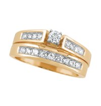14kt. Gold  1 2 ct. tw. Diamond Wedding Set