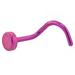 Grade 23 Titanium Pink FLAT DISC Nose Ring