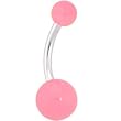 Pink GLOW in the DARK Belly Button Ring