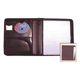 SMD85840 Nylon covered zippered Pad folio, letter size pad, Black