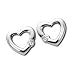 14kt White Gold Sweetheart Diamond Earrings
