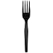 Dixie FM517 Medium Weight Polystyrene Fork, 6.31" Length, Black (Case of 1,000)
