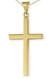 9ct Yellow Gold Cross Pendant and Chain