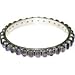 Gift Idea - Jewellery Bangle Bracelet in Sterling Silver and Amethyst Gemstone 2.25 inch (ban127)