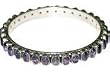Gift Idea - Sterling Silver Bangle Bracelet Amethyst Gemstone 44 gms. 2.25 inches (ban127)