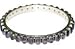 Antique Bangle Sterling Silver Amethyst Gemstone 44 gms. 2.25 inches (ban127)