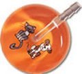 Kitty Kat + Doggie w/ Orange Background Ultrascope Stethoscope - Model 109OR