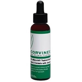 Corvinex Men's Premium Minoxidil 5% Thinning Hair / Hair Regrowth Treatment. (Professionally Formulated)
