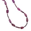 .925 Silver & Purple Crazy-Lace Agate Necklace- 40 IN
