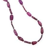 .925 Silver & Purple Crazy-Lace Agate Necklace- 40 IN