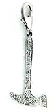 Hammer, 14K Gold Diamond Charm