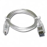 Sabrent SBT-CF64 Firewire IEEE 1394 6-pin to 4-pin 6' Foot Cable (Clear)
