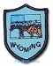 Wyoming - State Shield Patches, blue