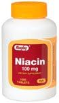 Niacin 100 mg, 1000 Tablets, Watson Rugby